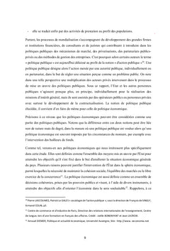 Contrats publics et politiques économiques