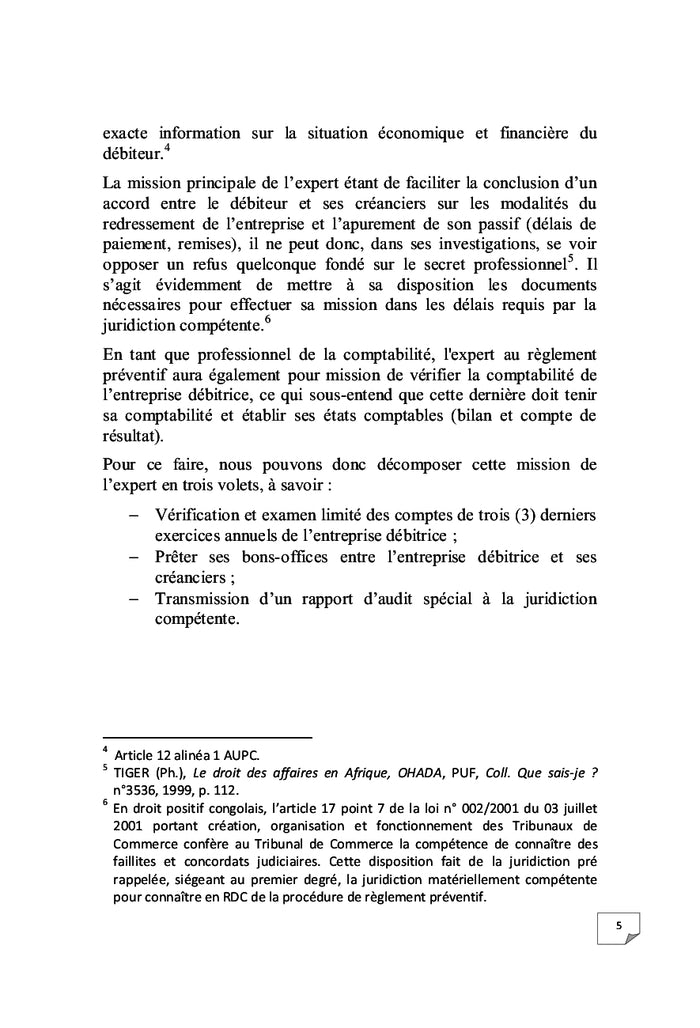 Règlement Préventif Ohada