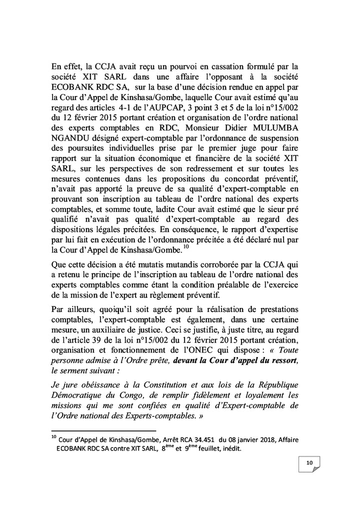 Règlement Préventif Ohada