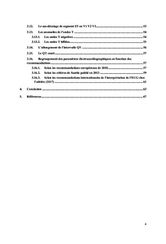 Analyse de l'électrocardiogramme chez les sportifs de compétitions