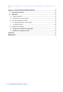 Méthodes d'évaluation des provisions individuelles en assurance non vie
