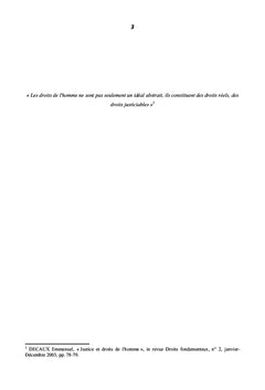 A l'ecole des droits de l'homme