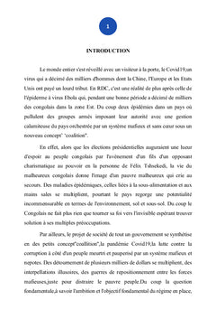LA RDC FACE AUX DEFIS DU COVID19