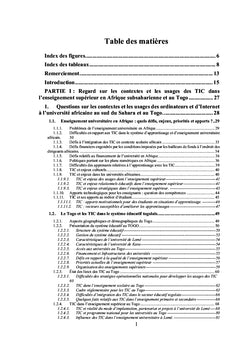 Usages des TIC dans le cadre des apprentissages à l'Université au Togo
