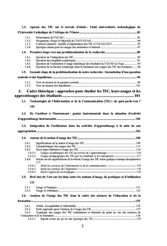 Usages des TIC dans le cadre des apprentissages à l'Université au Togo