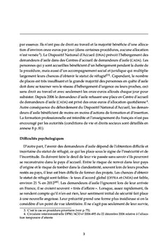 Comparaison de l'état de santé d'un groupe de demandeurs d'asile