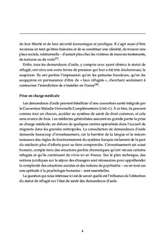 Comparaison de l'état de santé d'un groupe de demandeurs d'asile