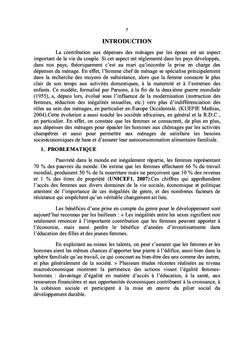 Apport des activités champêtres féminines dans la survie des ménages