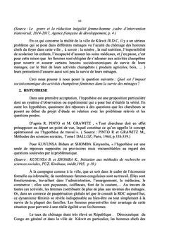 Apport des activités champêtres féminines dans la survie des ménages