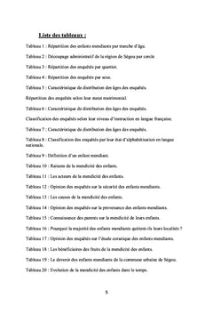 Problématique de la mendicité des enfants