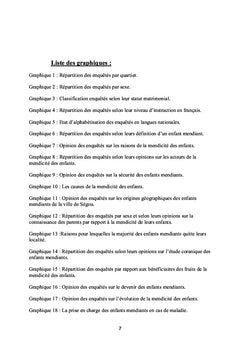 Problématique de la mendicité des enfants