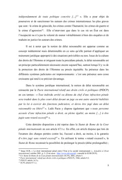 Le délai raisonnable dans le procès à la Cour pénale internationale