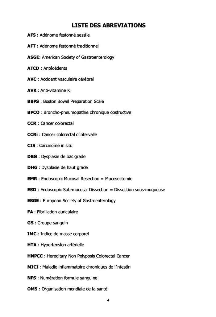 Les polypes du colon et du rectum