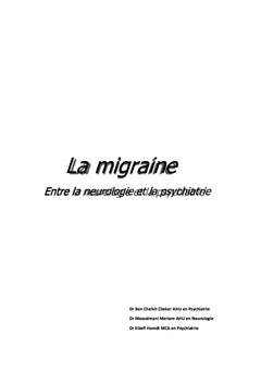 La migraine entre la neurologie et la psychiatrie