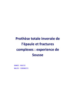 Prothèse inversée de l'épaule et fractures complexes