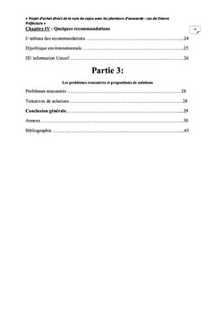 Projet d'achat direct de la noix de cajou