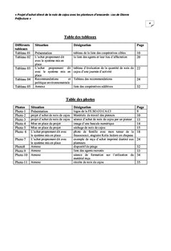 Projet d'achat direct de la noix de cajou