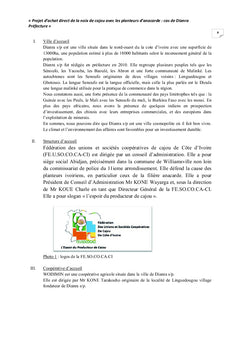 Projet d'achat direct de la noix de cajou