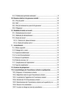 Incontinence urinaire en Péripartum :