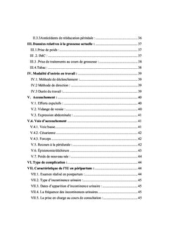 Incontinence urinaire en Péripartum :