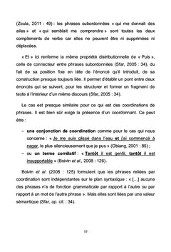 Usages du coordonnant "ET"