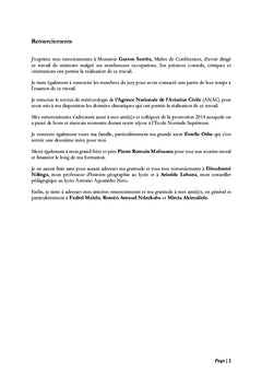 Précipitations diurnes au Nord-Congo