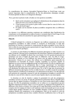 Précipitations diurnes au Nord-Congo