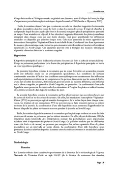 Précipitations diurnes au Nord-Congo