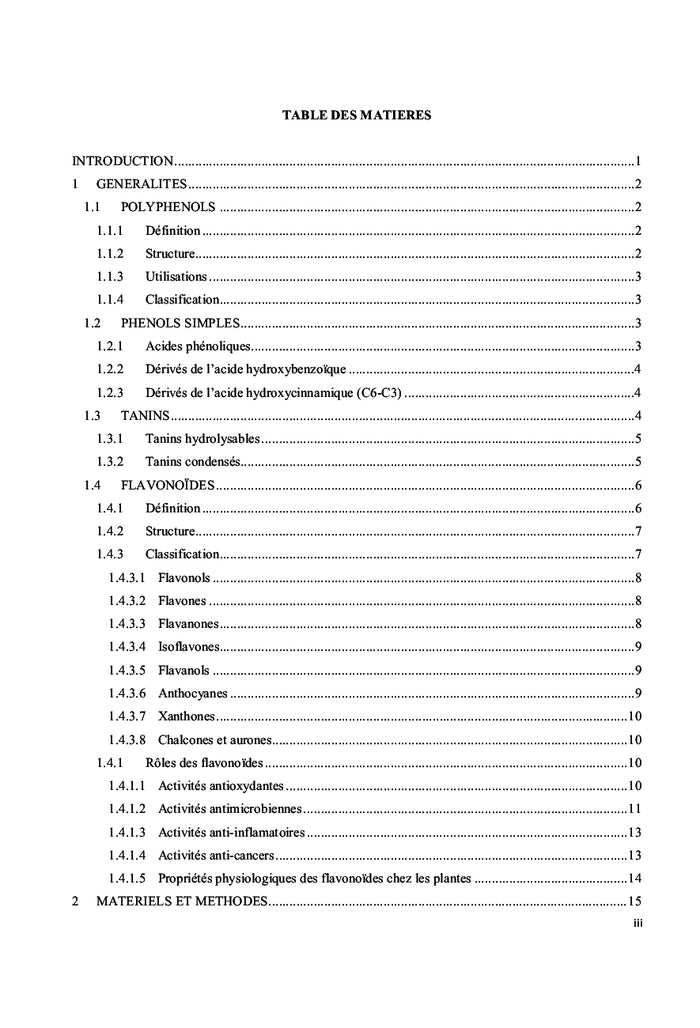 Plantes medicinales de Fianarantsoa I