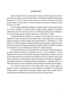 Plantes medicinales de Fianarantsoa I