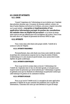 Conception et implémentation d'une application informatique