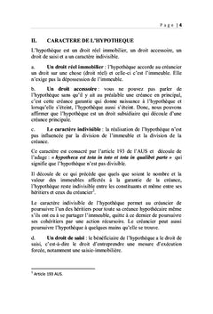 Les difficultés de réalisations de l'hypothèque