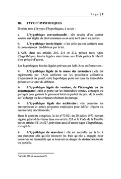 Les difficultés de réalisations de l'hypothèque