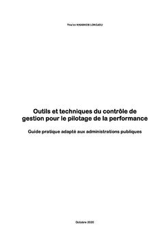 Outils et techniques du contrôle de gestion