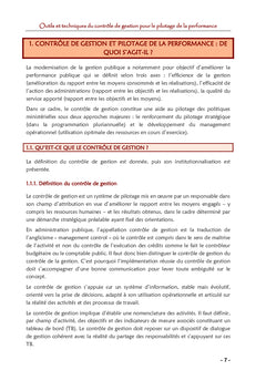 Outils et techniques du contrôle de gestion