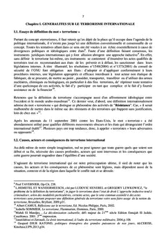 Le terrorisme international