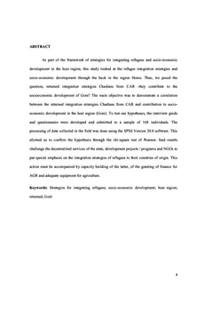 L'intégration des réfugiés et la problématique du développement local