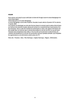 La Surveillance Thermique du Volcan Nyiragongo