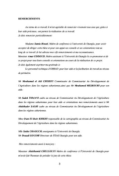 Composition de la végétation des périmètres céréaliers abandonnés