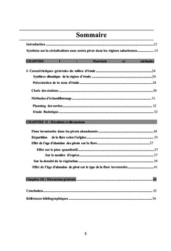 Composition de la végétation des périmètres céréaliers abandonnés