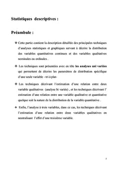 Épidémiologie sur SPSS, statistiques descriptives Tome 2