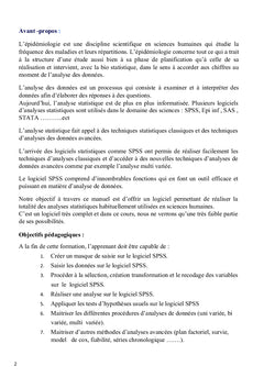 L'épidémiologie sur initiation au logiciel SPSS Tome 1
