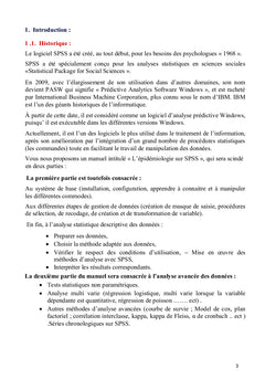 L'épidémiologie sur initiation au logiciel SPSS Tome 1