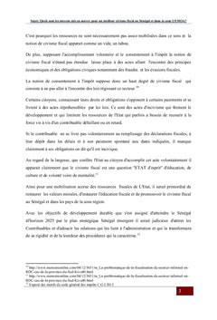 Le civisme fiscal au Sénégal