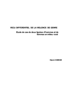 Vécu Différentiel de la Violence de Genre