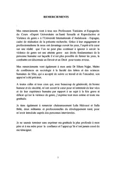 Vécu Différentiel de la Violence de Genre