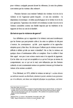 Vécu Différentiel de la Violence de Genre