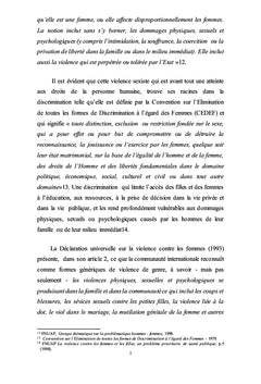 Vécu Différentiel de la Violence de Genre