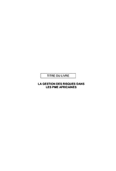 La gestion des risques dans les PME africaines