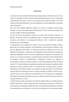 Encapsulation du tyrosol dans une émulsion double